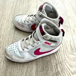 Kids Nike high tops white/pink size 13